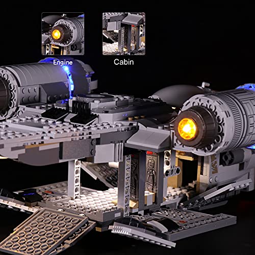 LMTIC Fernbedienung LED Beleuchtungsset für (Der Mandalorian Das Rasierwappen) Bausteine Modell-Licht-Set Kompatibel mit… – Bild 6