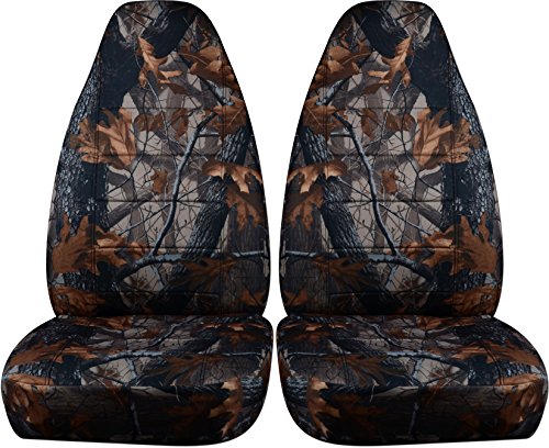 Totally Covers Compatible with 1992-1998 Ford F-150 F-250 F-350 Camo Truck Seat Covers (Captains Chairs/Buckets) w/wo Armrests: Gray Tree Camouflage F-Series F150 F250 F350