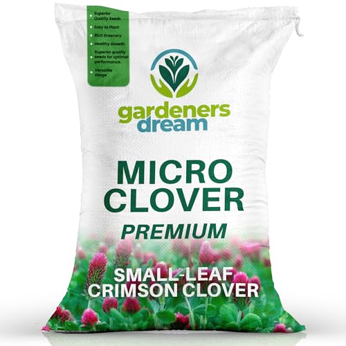 500g Premium Crimson Clover Grass Seed for Eco-Friendly Lawns - Drought Resistant Nitrogen Fixing Garden Ground Cover - for Low Maintenance Bee Friendly Gardens and Organic Farming (Covers 50m)