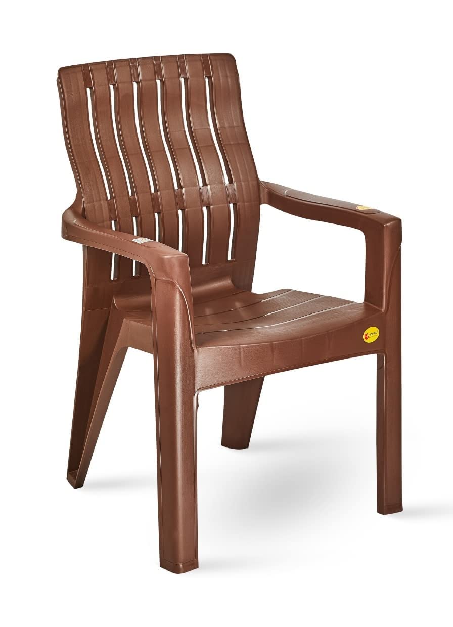 Comfort Creation Plastic Orthopaedic Spinal Support Chair (Weight Bearing Capacity 200 kg, Brown)- Pack of 4 2