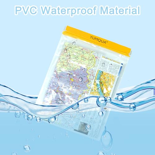 YUMQUA Duidelijke waterdichte tassen groot formaat 3 Pack Set, Waterdichte Pouch Houder voor Document Map Camera Mobiele Telefoon Tablet, past Kajakken Varen Wandelen Strand Watersport - Afbeelding 3