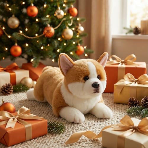 CU-MATE Plüsch Stofftiere Hund für Mädchen/Jungen (Louie Welsh Corgi)