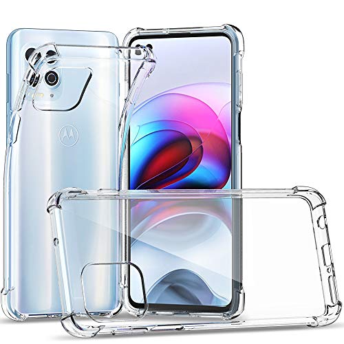 CASEVASN for Moto G100 Case Clear, Moto Edge S Case, Slim Thin Flexible Clear TPU Reinforced Corners [Anti-Scratch] Gel Rubber Soft Silicone Protective Case Cover for Moto Edge S/Moto G100 (Clear)