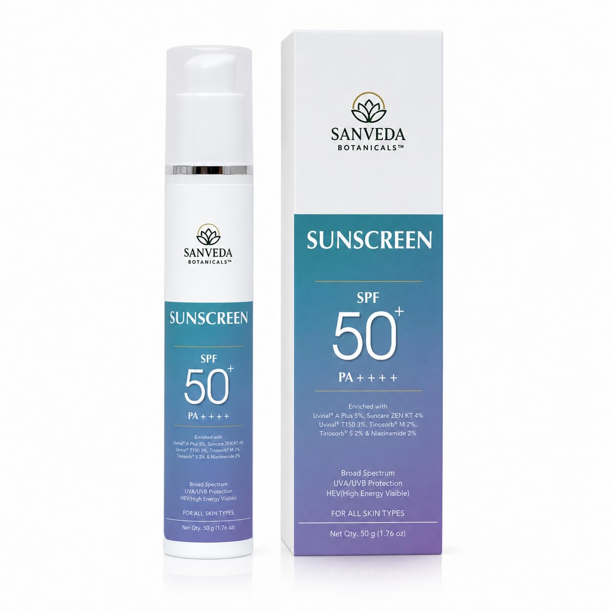 Sunscreen SPF 50+ PA++++ | Broad Spectrum UVA/UVB Protection | Niacinamide, Panthenol, Hyaluronic Acid & Vitamin E | Lightweight, Non-Greasy | For All Skin Types | 50g-image-24