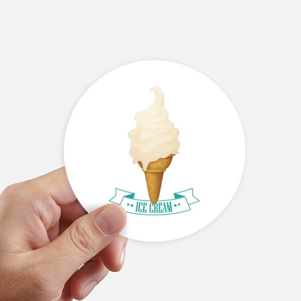 Popsicles cornets de crème glacée adhésifs au design blanc crème multicolore grand diamètre 10cm