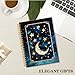 ERHACHAIJIA Stained Glass Moon & Stars Hardcover 160 Pages Lined Spiral Notebook, Celestial Galaxy Journal for Astronomy Lover, School Office Supplies, Teammate Work Starry Sky Notebooks Gifts