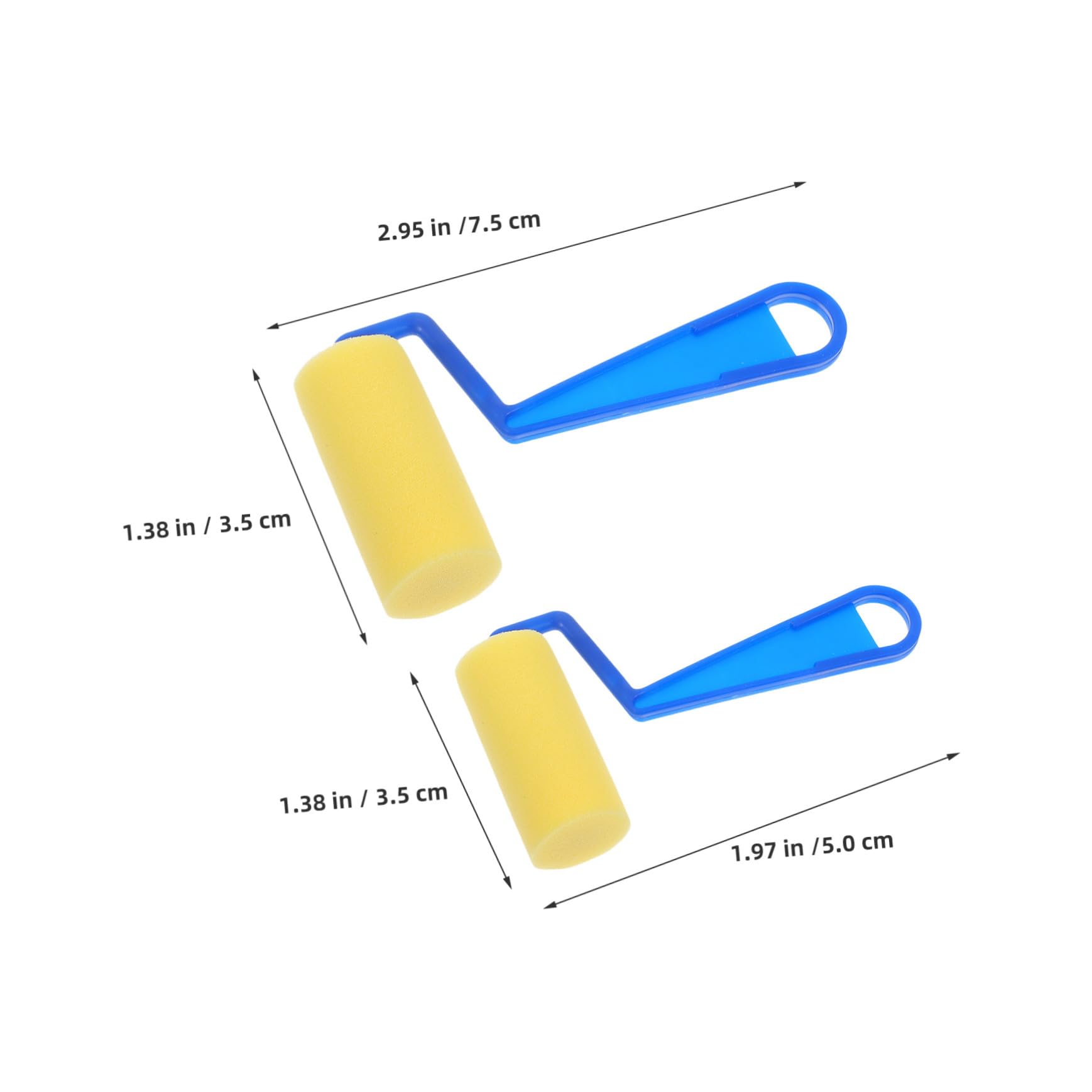 20 Piezas Rodillos de Esponja para Pintar Infantiles Pinceles Esponja Suaves con Agarre Antideslizante Herramientas Lavables para Manualidades y Proyectos Artísticos de Aprendizaje