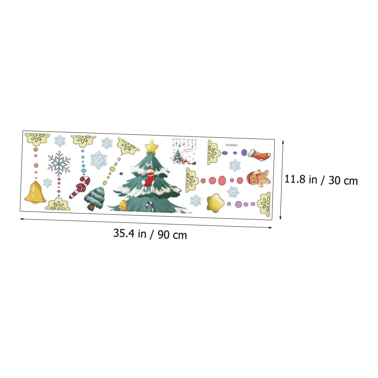 HOMSFOU 8pièces Autocollants De Noël Pour Fenêtres Décoration Festive Avec Père Noël Et Cloche Facile à Appliquer Retirer Parfaits Pour Vitrines Maison Ambiance Joyeuse Pour Fêtes