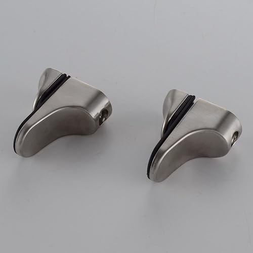 Miniatura 6 de Soporte de metal sólido ajustable de maderavidrio flotante soporte de pared montaje en pared 2 piezas o un par, níquel cepillado