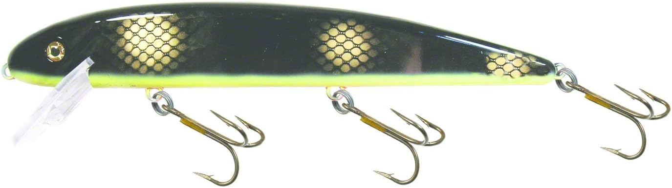 Musky Mania J8-04 Jake Big Minnow Lure, 8", 2.6 oz, Black Perch - J8-04
