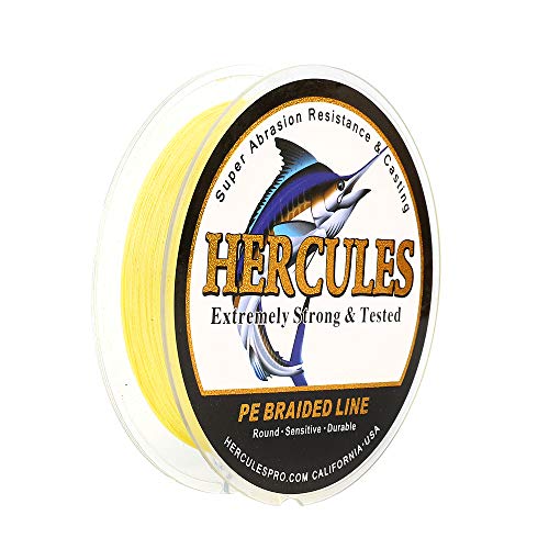 Hercules Super Strong 100M 109 Yards Braided Fishing Line 100 LB Test for Saltwater Freshwater PE Braid Fish Lines 4 Strands