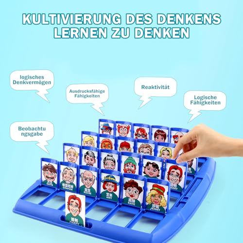Wer Ist Es Spiel, Wer ist es Lustiges Ratespiel Brettspiel, Knobelspiele für Erwachsene, Kinder, für Family Eltern Kinder Party – Bild 7