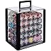 Brybelly 1,000 Ct Showdown Poker Set - 13.5g Clay Composite Chips with Acrylic Display Case for Casino Games