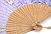 OMyTea® Hand Held Silk Folding Fans with Bamboo Frame - with a Fabric Sleeve for Protection for Gifts - 100% Handmade Oriental Chinese/Japanese Vintage Retro Style - for Women Ladys Girls (WZS-9)