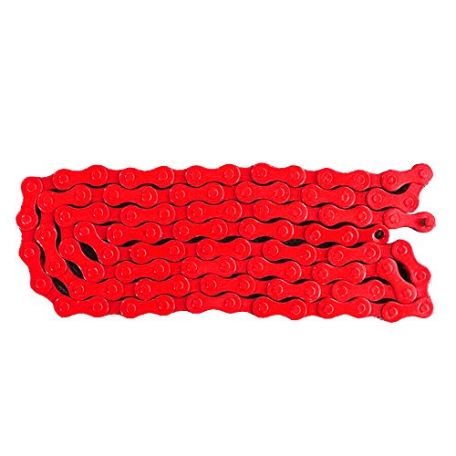 ACAMPTAR Fahrrad MTB BMX Rennrad 1/2" x 1/8" Fix Kette Single Geschwindigkeit Kettenabschnitt 96 Rot