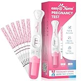 Easy@Home Early Pregnancy Test: Early Results & Reliable Accurate - Early Detection Pregnancy Tests with Curved Handle - Instant Readings in Minutes | 3 Sticks & 6 Free Strips
