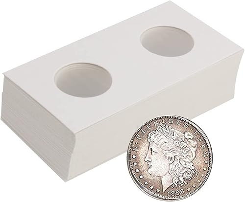 Soporte para monedas de cartón, 50 unidades de cartón para monedas, cuarto para monedas, colección de monedas de dólar de plata (50 unidades)