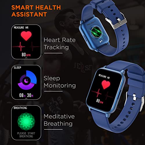 Image of Fire-Boltt Ninja 3 Smartwatch Full Touch 1.69 & 60 Sports Modes with IP68, Sp02 Tracking, Over 100 Cloud Based Watch Faces (Navy Blue)