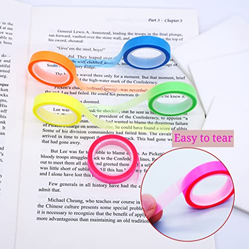 11 Packs Transparent Sticky Note Set 5 Colorful Roll Design Page Marking Sticker,Clear Sticky Notes 300Pcs 3X3In Annotation Books,Page Markers,Index,Bible Accessories,Aesthetic School Supplies #TOP4