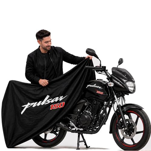 Image of Kayme Motorcycle Cover Waterproof Heavy Duty All Weather, Quad 4 Wheeler Cover Sun Rain Snow Protection (Mid-Black, Pulsar 150)