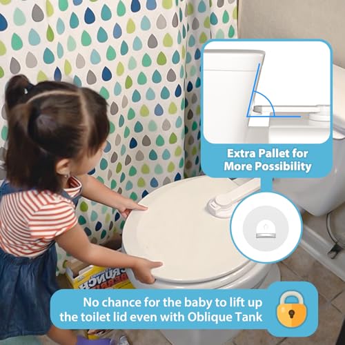 Image of 4our Kiddies Baby Toilet Lock for Child Safety, Baby Proof Toilet Seat Lock with Extra Pallet Fit for Most Standard Toilet, Easy Intallation Toilet Lid Lock with Extra 3M Adhesive (1 Pack)