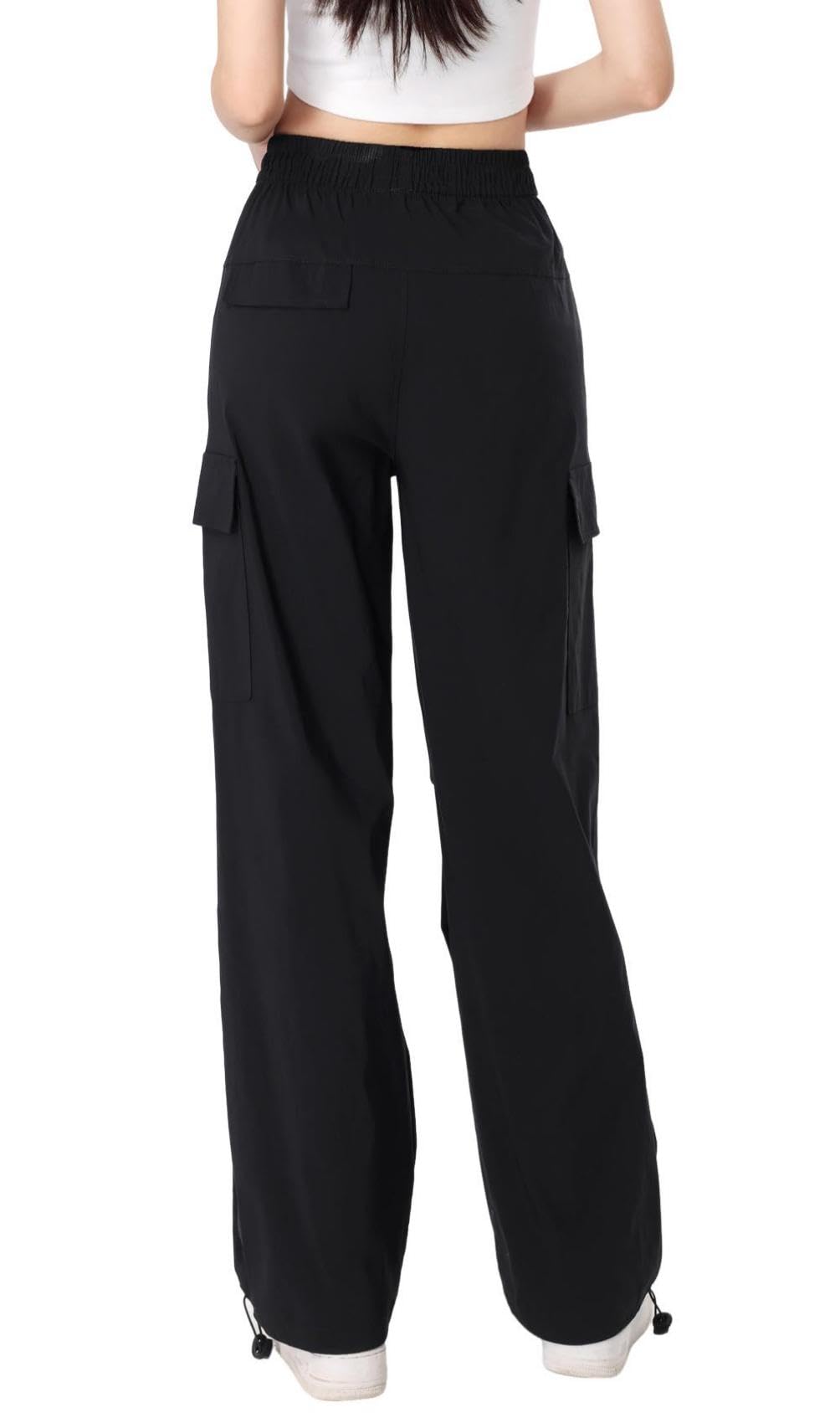 Mujer Pantalones Cargo Senderismo Pantalón Casual Y2K Pierna Ancha | Cargo/Senderismo/Casual/Largos Pantalon丨Y2K丨Pierna Ancha丨Múltiples Bolsillos丨Cordón丨Holgado丨Primavera Verano Otoño Invierno