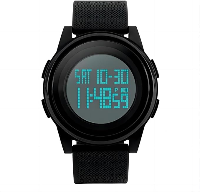 Mens Ultra-Thin Digital Sports Watch, Waterproof LED Luminous Fashion Wrist Watch for Men Womens