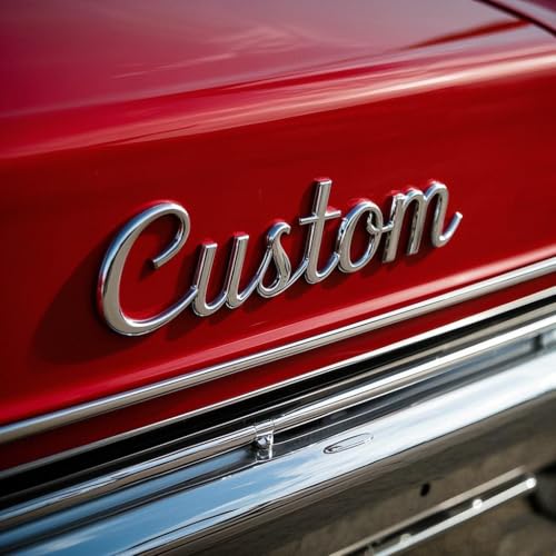 VEHASAYO Custom Car Emblems, Stainless Steel Words, Automotive Badges with Durable Metal Design and Firm Adhesive, Personalized Gift for Friends, Families. Compatible with Car, Motorcycle, Boat