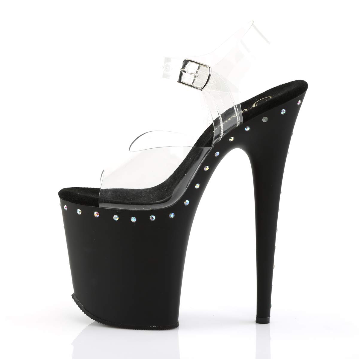 Pleaser FLAMINGO-808ABLS Clr/Blk Matte UK