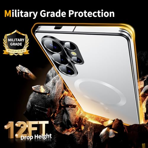 Image of for Samsung Galaxy S26 Ultra Case,Slim Design Compatible with MagSafe,Strong Magnetic Shockproof Military-Grade Protection for Screen & Camera Cover Case for Samsung S26 Ultra,White