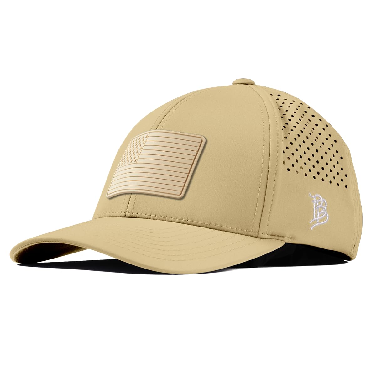 Branded Bills Old Glory Stealth PVC Curved Performance, Lightweight, Comfortable Baseball Cap