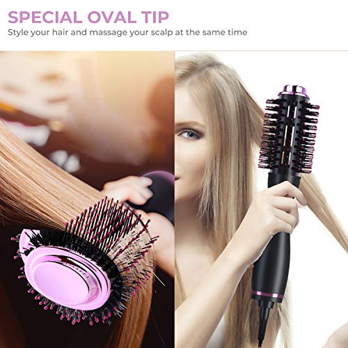 image for Hair Dryer Brush, Ohuhu Hot Air Brush 4 in 1 Hair Dryer & Volumizer, E
