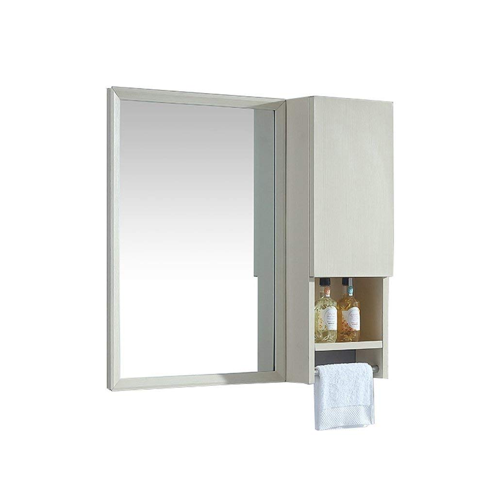 TYUHDUYUR Space Aluminum Bathroom Side Cabinet Wall-Mounted Washable Vanity Mirror Cabinet with Shelves (Color : #2)