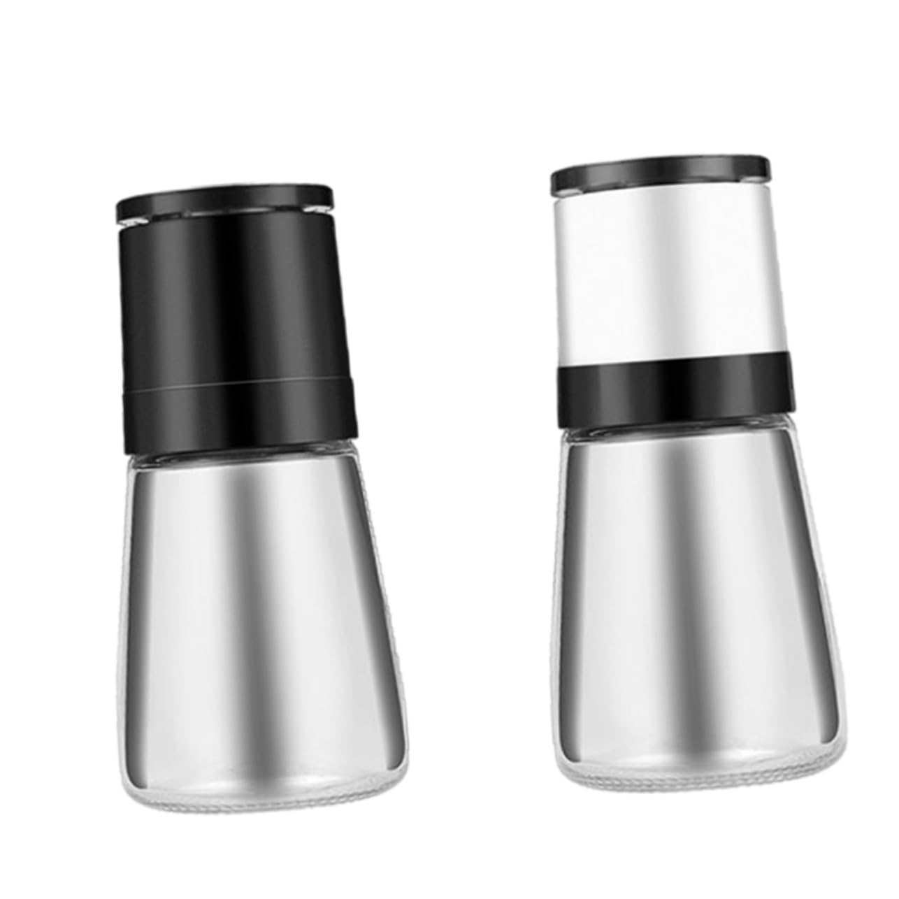 COLLBATH 1 Set 2pcs Pepper Grinder Salt and Pepper Container Pepper Organiser Adjustable Coarseness Grinder Condiment Crusher Manual Pepper Salt and Pepper Dispenser Pepper Shaker Nut Glass