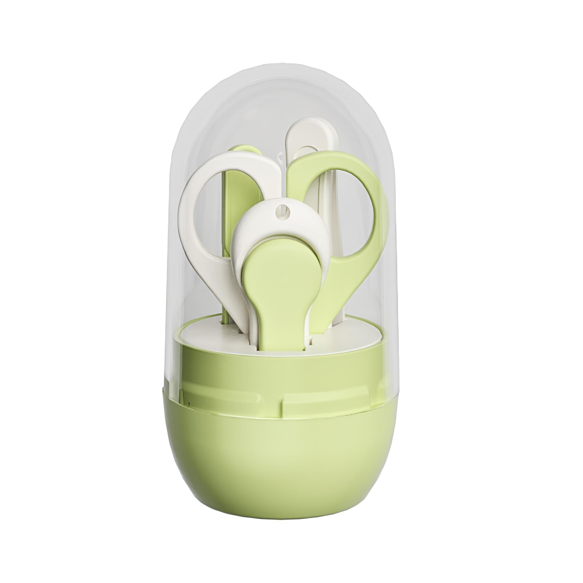 KidDough Baby Grooming Set, Portable New Born Baby Grooming Kit for Baby Manicure Set with Kids Nail Cutter, Tweezer, Filer and Scissors (Green)-image-38