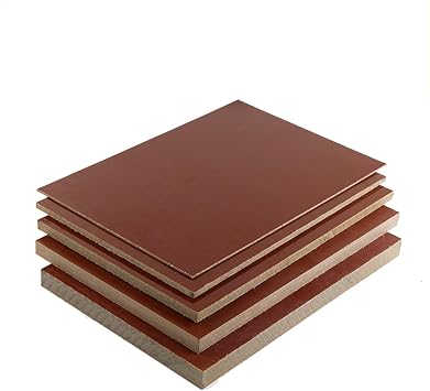 Phenolic Bakelite Sheet Cloth Reinforced Phenolic Laminate 400mm x 400mm x 6mm for Electrical Panels, Distribution Boards and Industrial Enclosures,3mmx100mmx200mm 4pcs