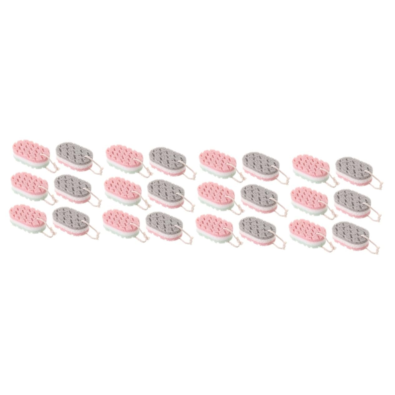 minkissy 4 Set Di Spugne Per Doccia Luffa Scrub Esfoliante Spazzola Per Il Corpo Massaggio Delicato Articoli Per Il Bagno 6 Pezzi*4