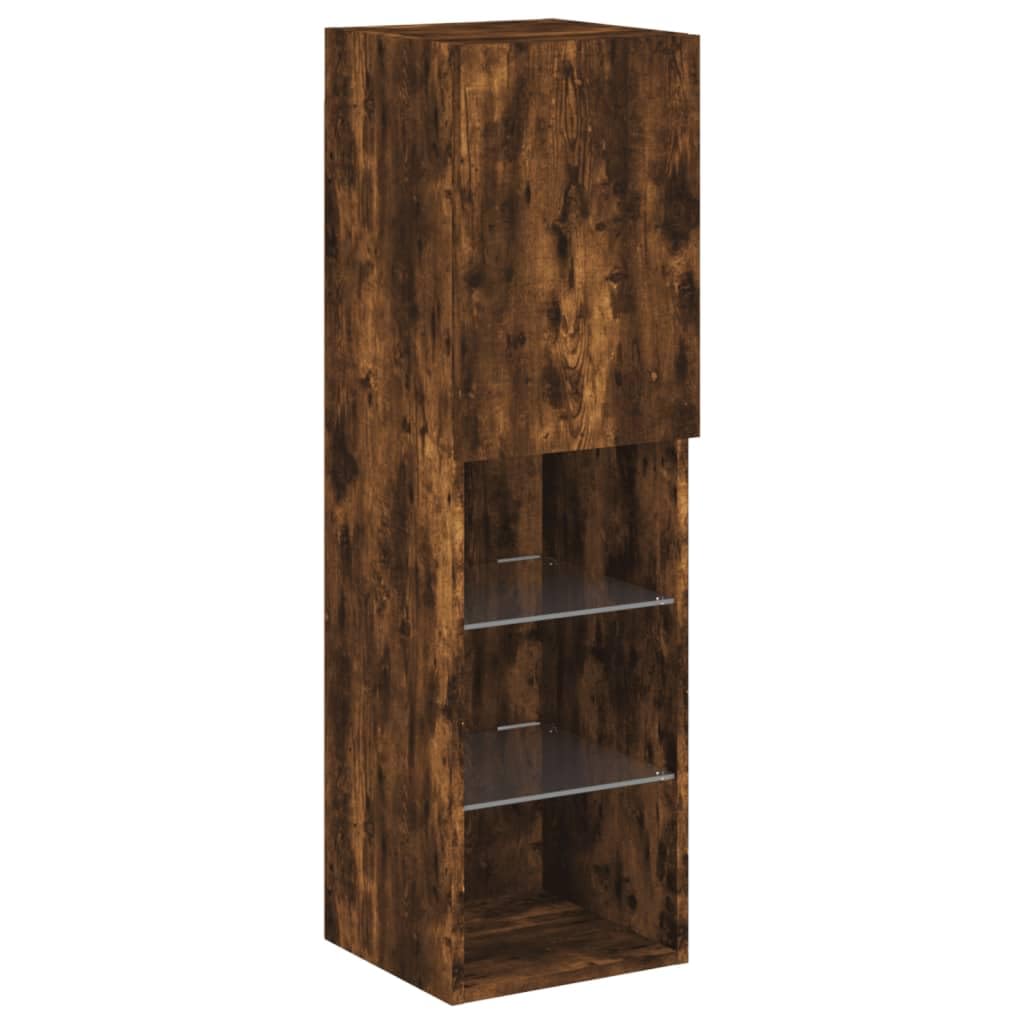 6-TLG. - Mueble de pared para TV (98,5 x 30 x 60,5 cm, madera de madera y cristal, aparador moderno para salón, estudio