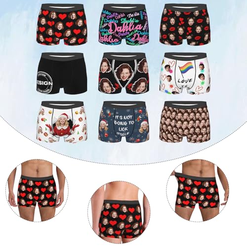 Custom Boxers Underwear for Men Personalized Funny Boxers with Face on Them Customized Gift for Him Boyfriend2