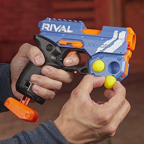 Image of Nerf Rival Knockout XX-100 Blaster, Round Storage, 90 FPS Velocity, Breech Load, Includes 2 Official Rival Rounds, E6594UF1, Multicolor
