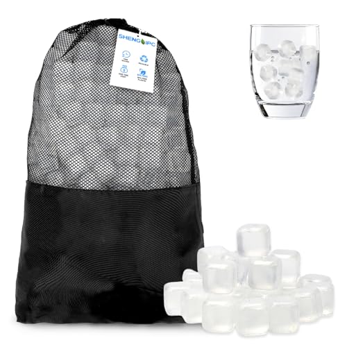 360 Pack White Reusable Ice Cubes Without Diluting for Drinks Permanent Ice Cube Frozen BPA Free for Bars Party Ice Bath Camping Fishing Refreezable Ice Instant Cooler Packs for Injuries