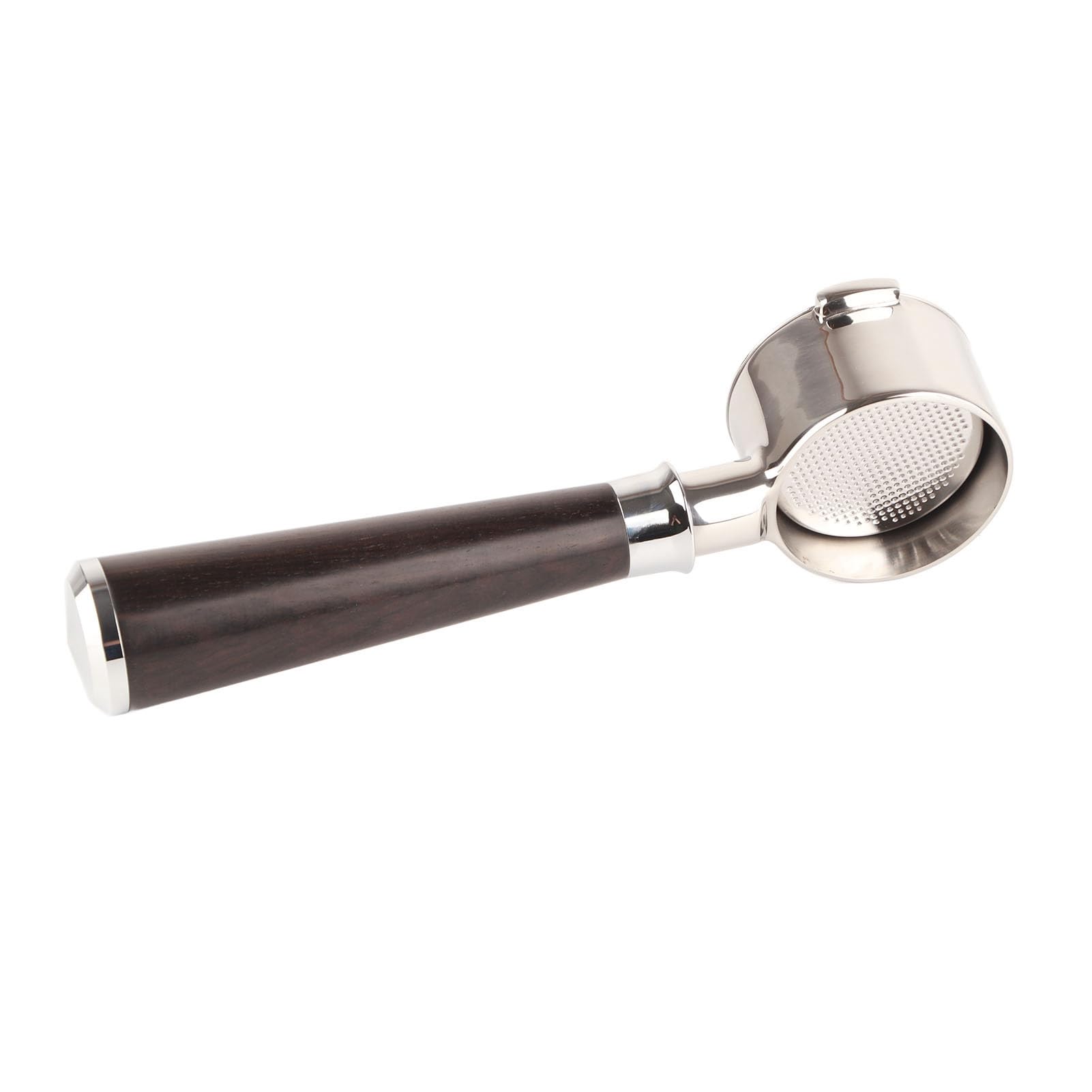 Portafiltro professionale per caffè senza fondo da 51 mm Portafiltro rimovibile in acciaio inossidabile con manico in legno premium per macchina per caffè espresso ECO310 R (Tipo A Ramo di