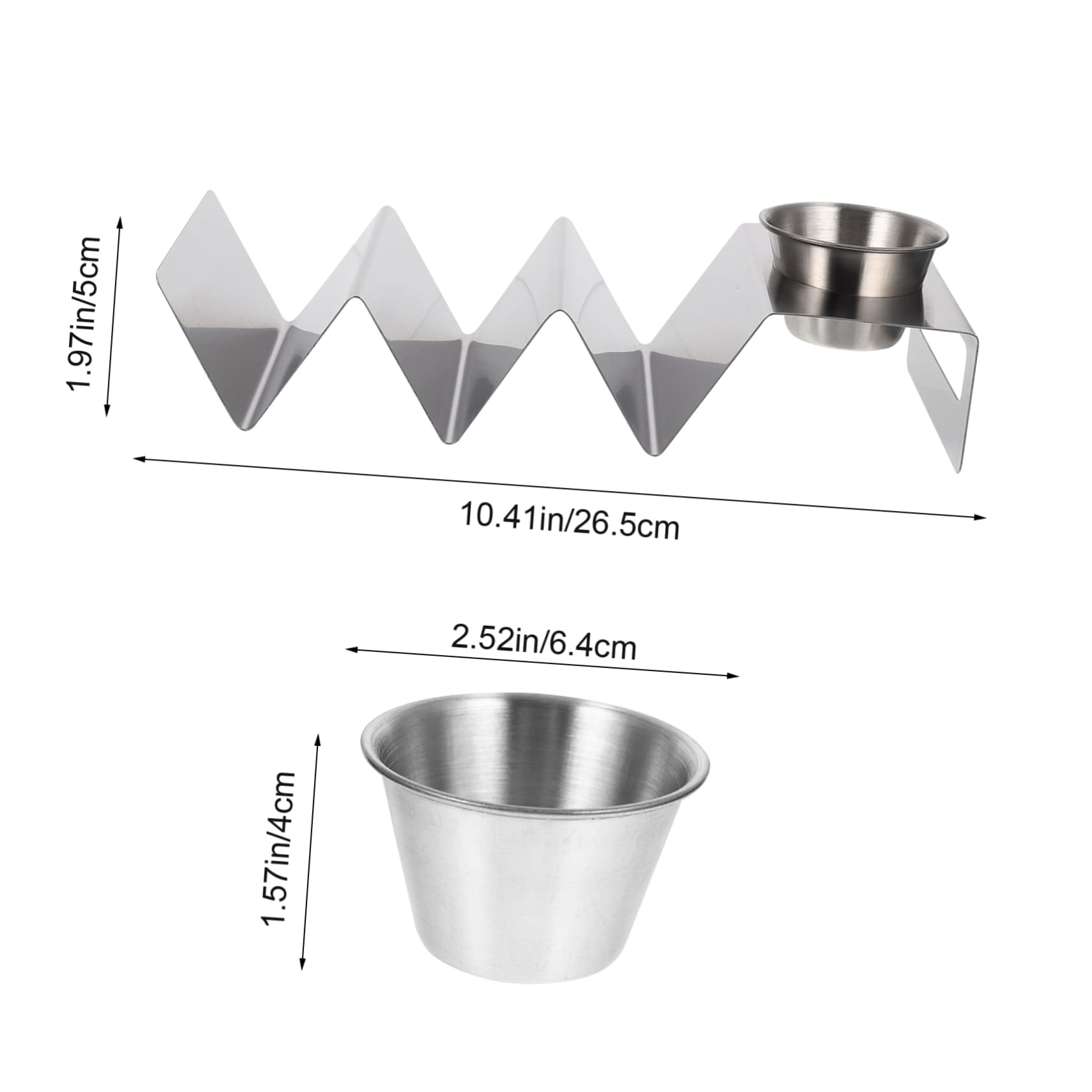 Garneck 1 Set Taco Stand Portable Taco Holder Condiment Serving Tray Condiment Holder Taco Rack Household Taco Holder Taco Tray Plates Taco Trays Tacos Taco Holders Stainless Steel Silver