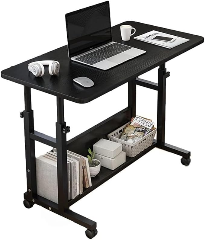 Amazon.co.jp ローリングテーブルラップトップカート立ったり座ったり移動可能な高さ調節可能クリエイティブPCノートブック