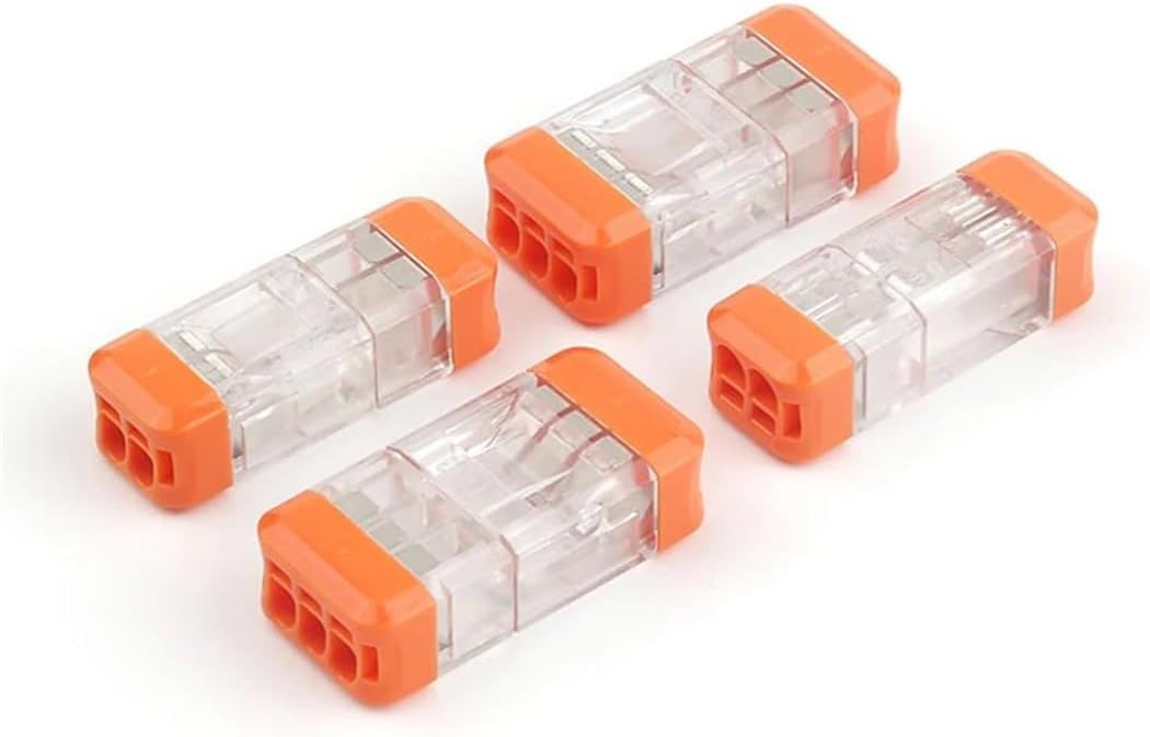 Quick Easy Push-In Wire Connectors 2 3 Pins Butt Conductor Terminal Block Universal Compact Electrical Equipment