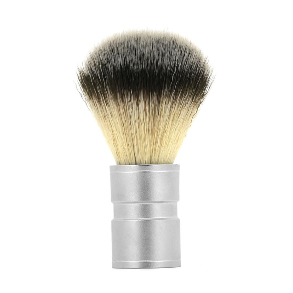 FRCOLOR 1pc Men's Shaving Beard Brush Alloy Handle Nylon Brush for Mustache Goatee Whiskers