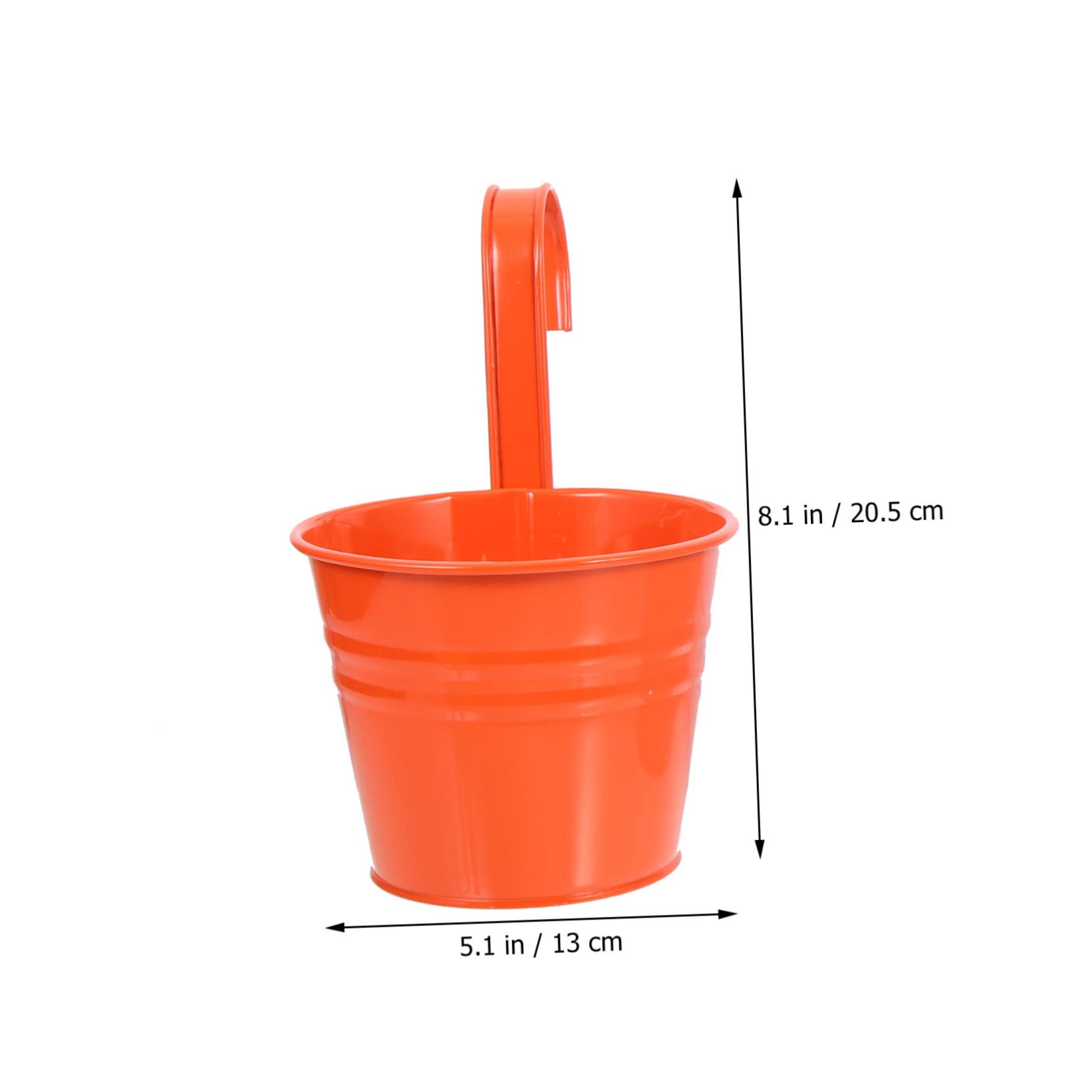 POPETPOP Pots de Fleurs Suspendus Lot de 6 en Fer avec Drainage et Crochets Détachables pour Jardin Balcon