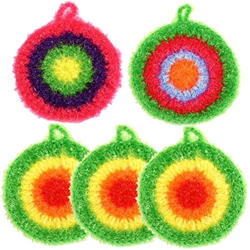PACKOVE 5 Piezas Paños de Cocina Toalla Microfibra Colgante Almohadillas de Limpieza Tapa Trapo para Lavar Platos paño de Limpieza de Cocina paño de Cocina poliéster Color Aleatorio