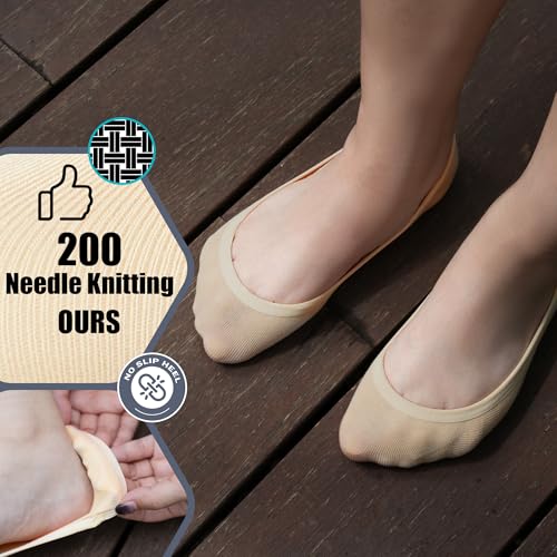 BRISIRA Bamboo Viscose Women No Show Socks Extra Low Cut Liners Boat Thin Non Slip Flats Sneakers Loafer Invisible 5 Pairs4