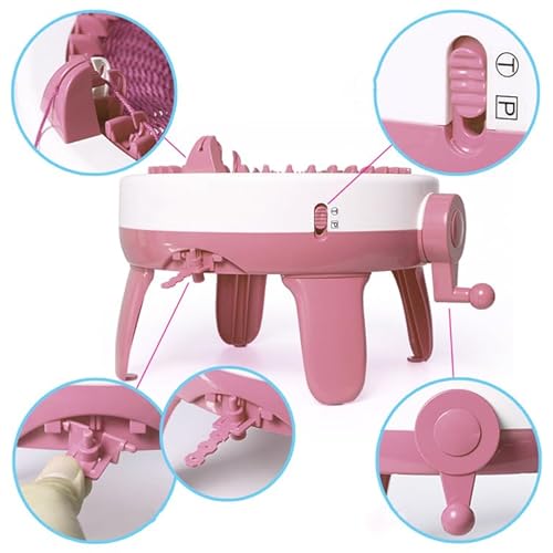 Ecueze Máquina de tricô, máquina de tricotar 40 agulhas, máquina de tear de tricô rotativa, máquina